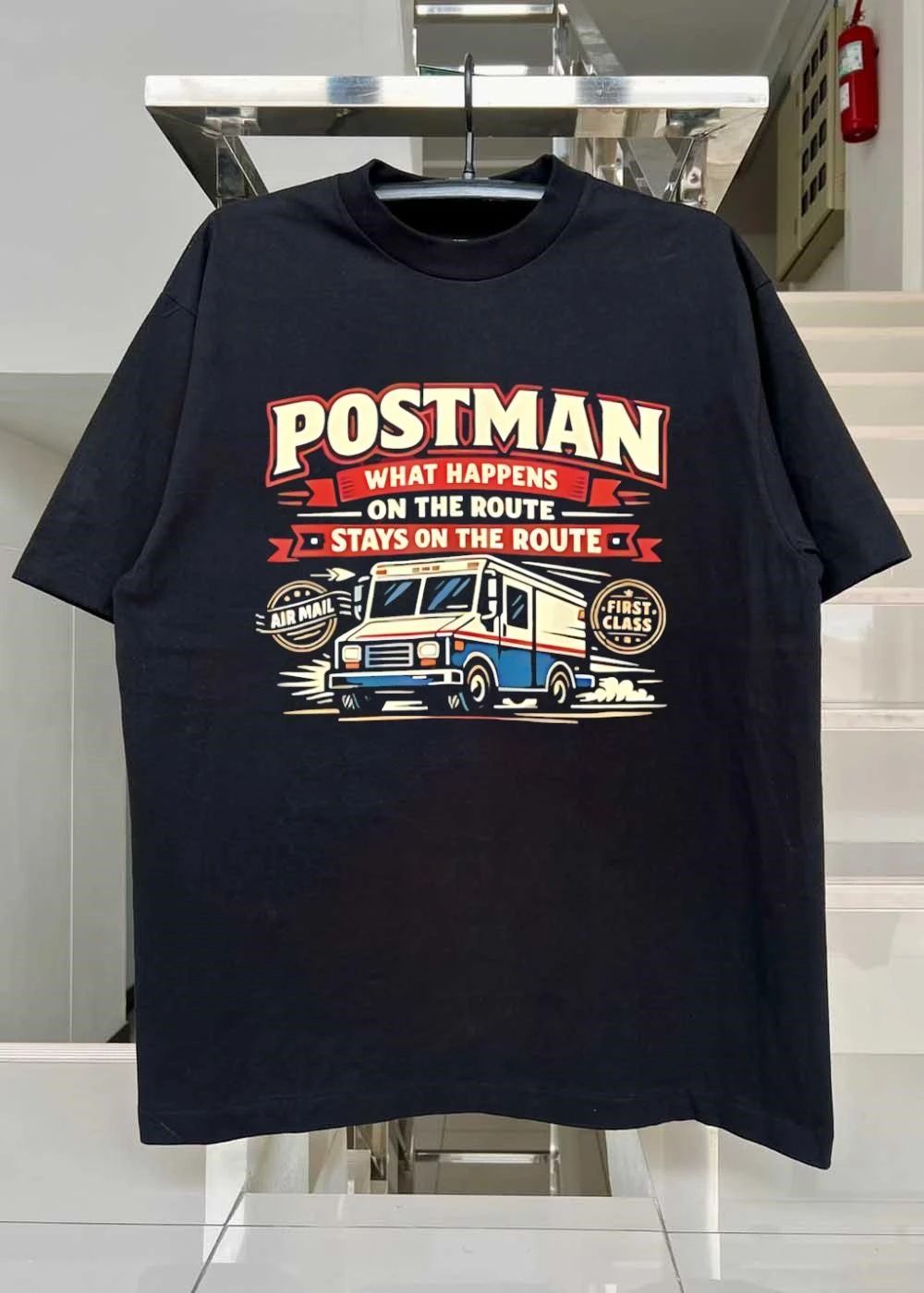 Postman What Happens On The Route Stays On The Route Mail Truck shirt