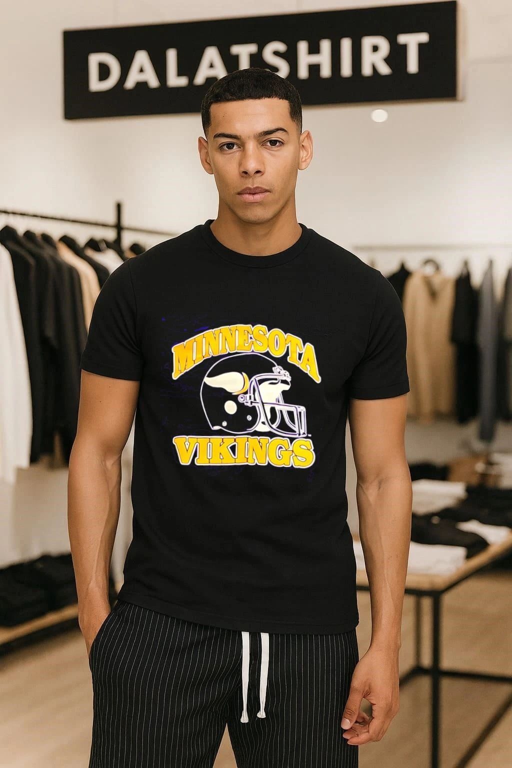 Minnesota Vikings Football Helmet Purple Gold Sports Fan shirt