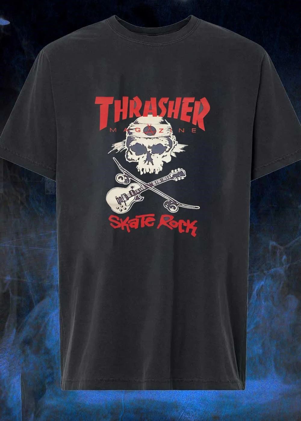 Thrasher Magazine Skate Rock Skull Guitar shirt