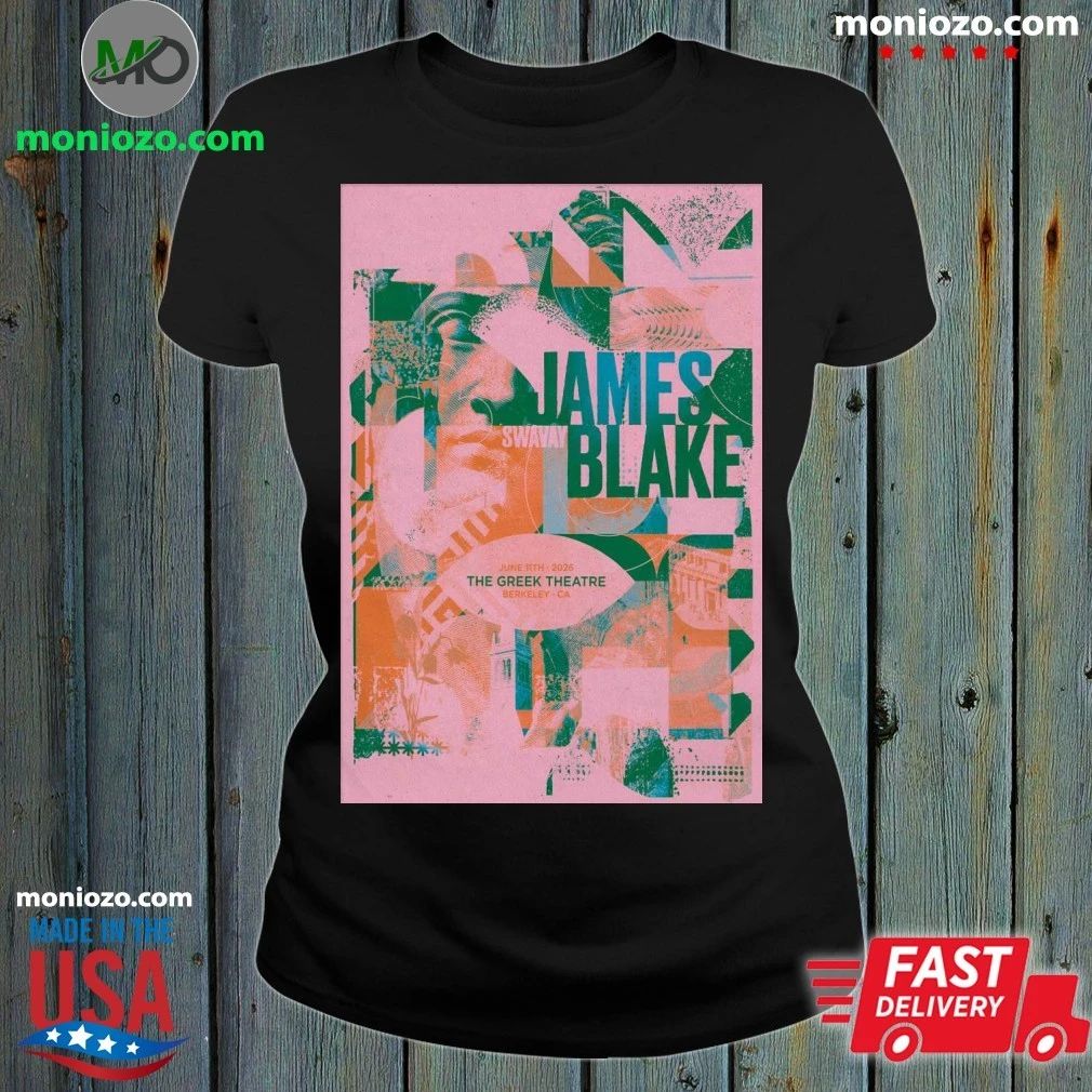 James Blake In Berkeley CA On June 11 2026 Tour Poster T-Shirt