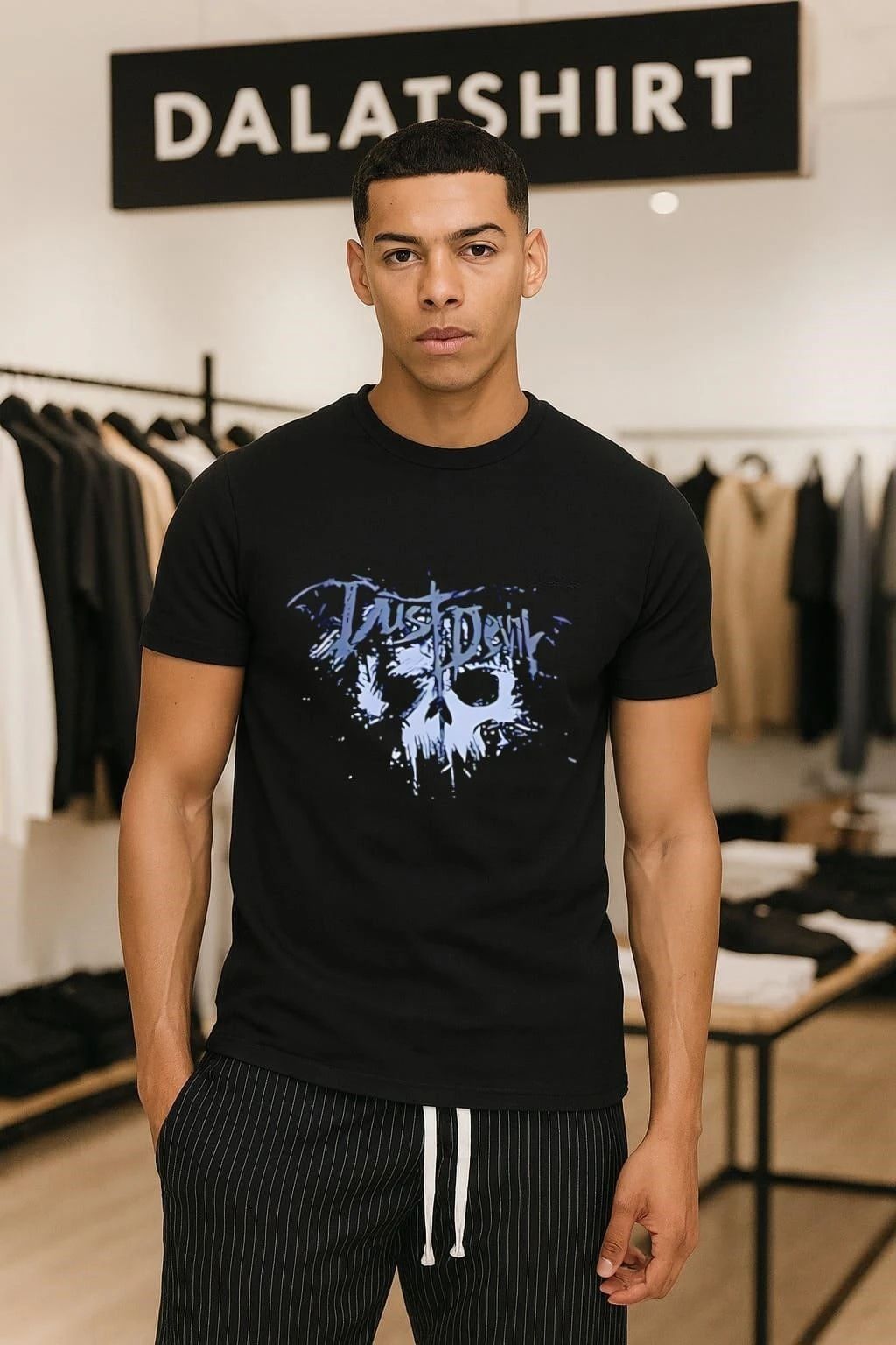 Trust Devil Skull Distressed Heavy Metal shirt