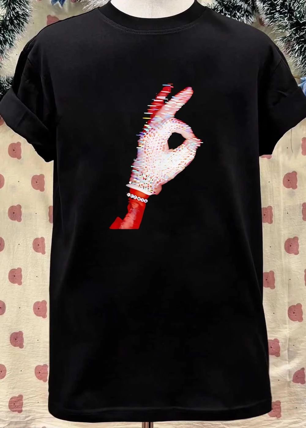 Michael Jackson Crystal Glove Peace Sign Glitch shirt