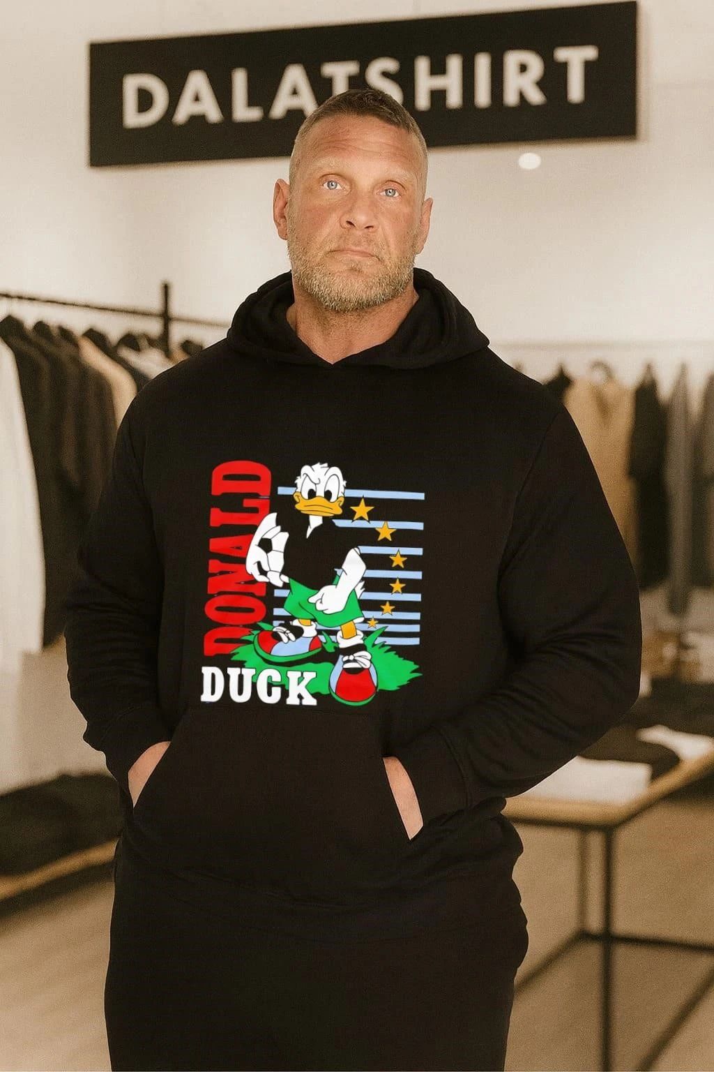 Donald Duck Soccer cartoon funny shirt