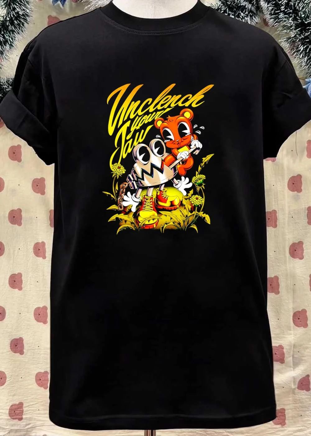 Unclench Your Jaw Bear And Metal Trap Cartoon shirt