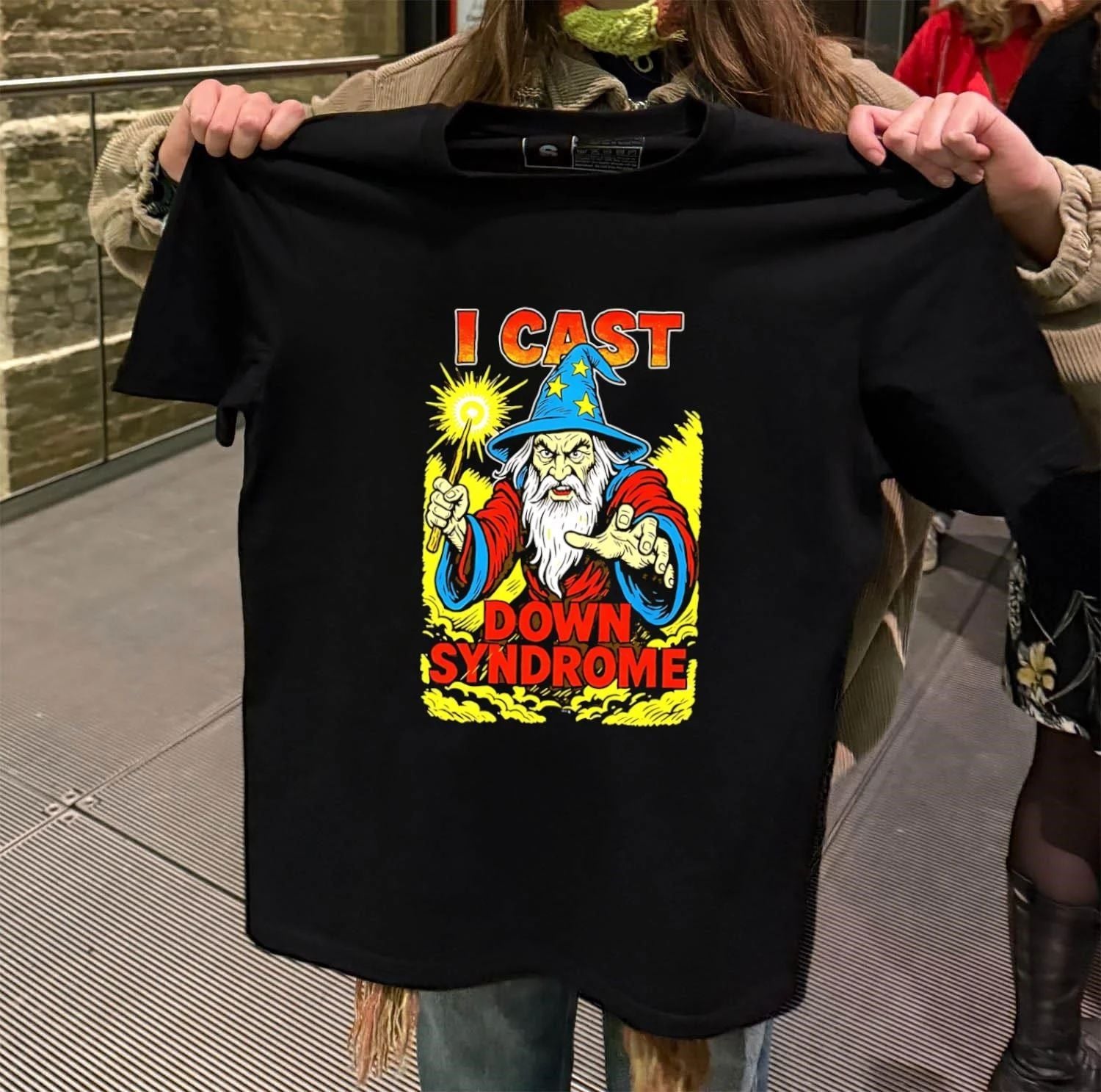 I Cast Down Syndrome Wizard Casting Magic Spell shirt