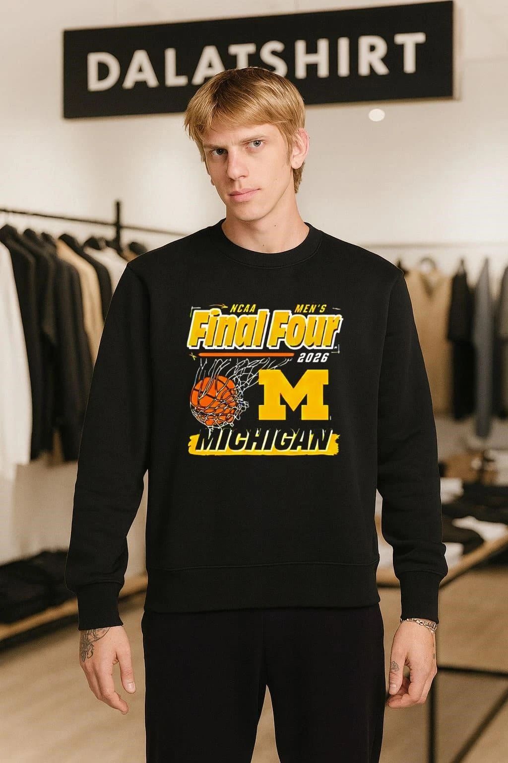 Michigan wolverines mens basketball final four ball swish ncaa basketball shirt