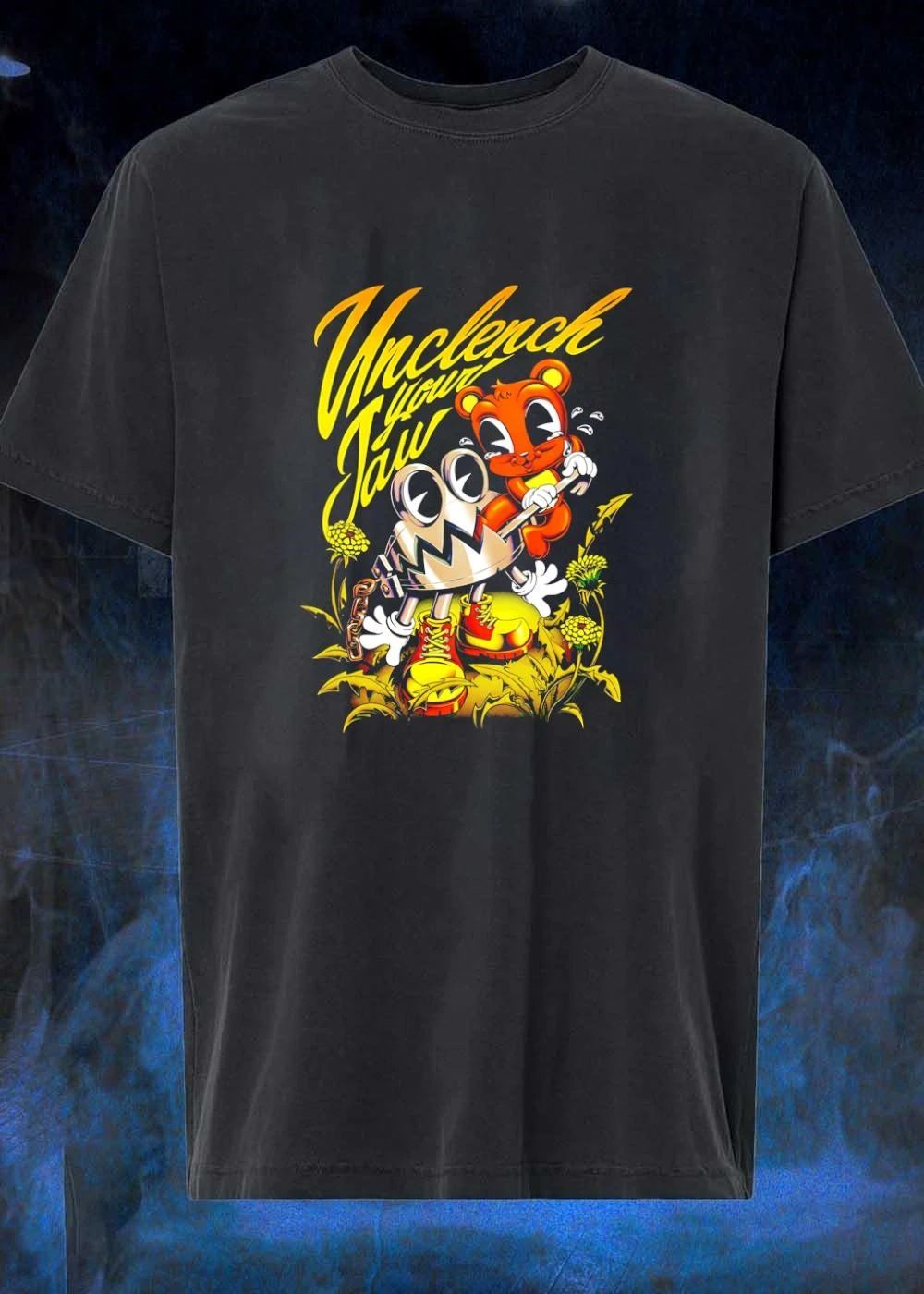Unclench Your Jaw Bear And Metal Trap Cartoon shirt