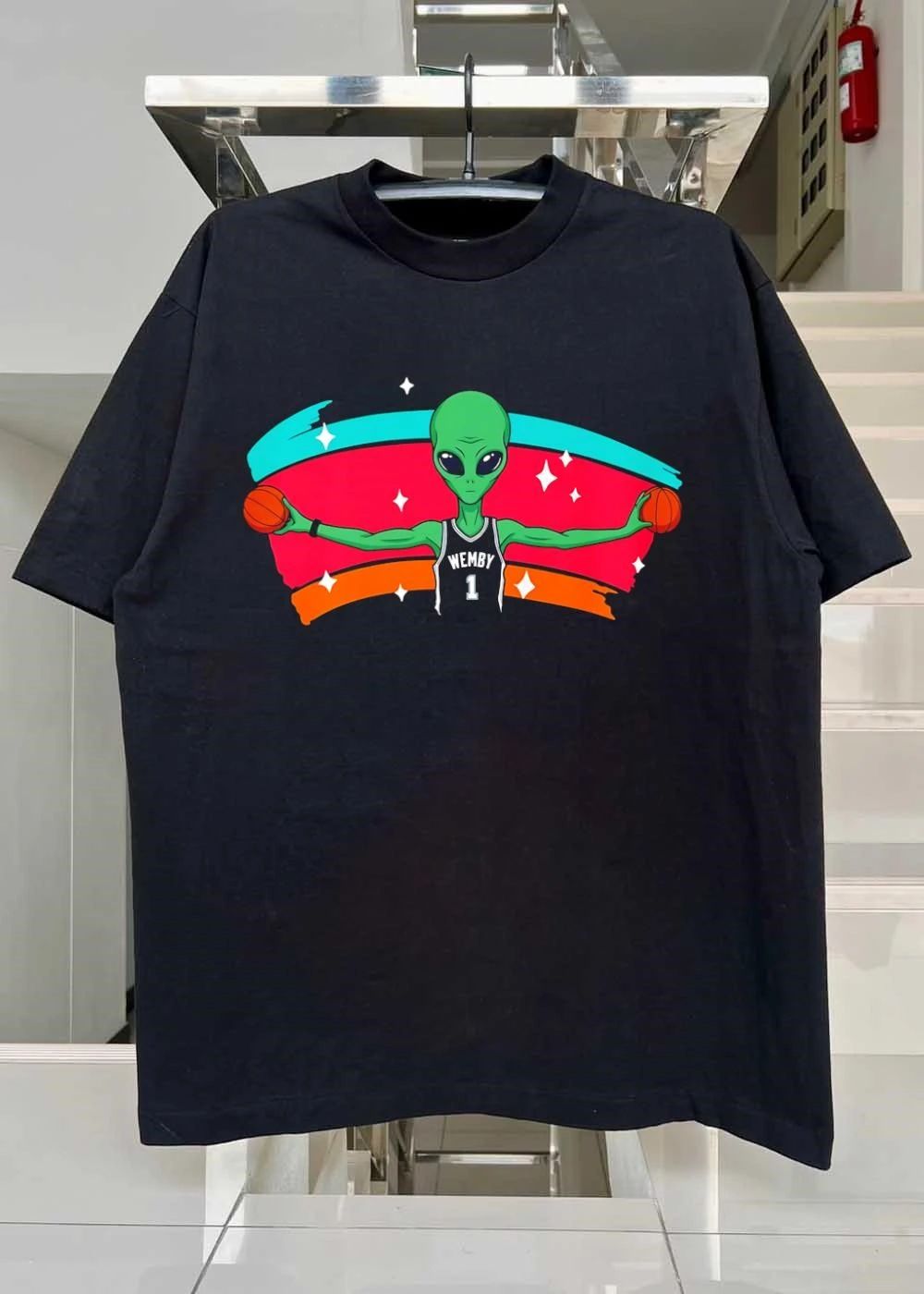 Wemby 1 Alien Basketball Jersey Cartoon shirt