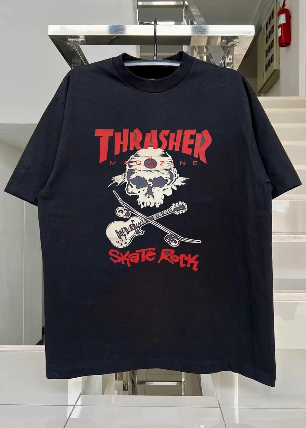 Thrasher Magazine Skate Rock Skull Guitar shirt