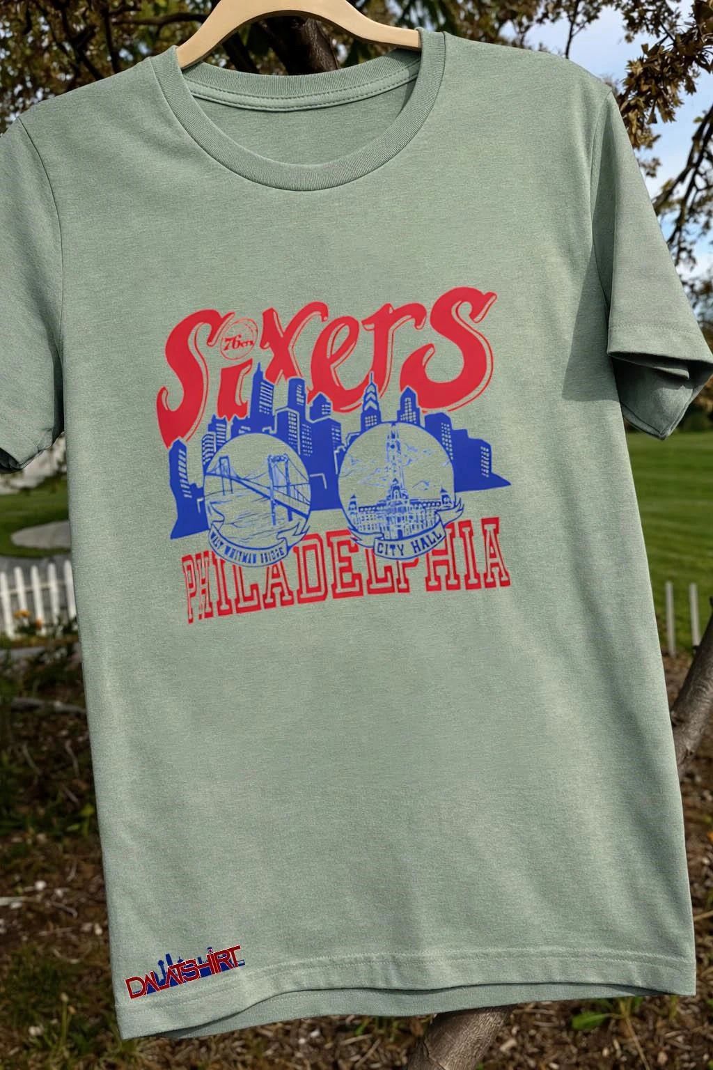 Philadelphia 76ers City Hall skyline shirt