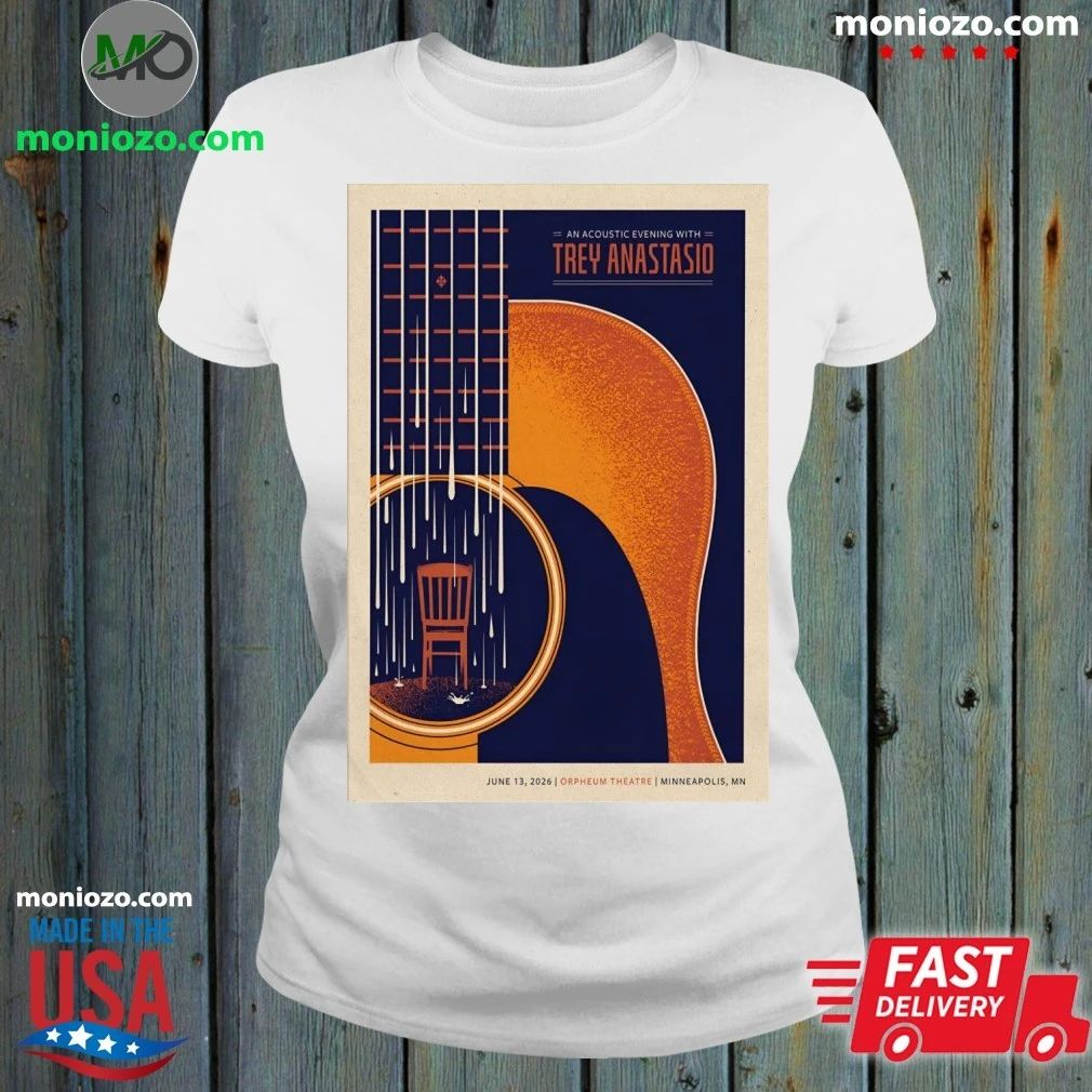 Original Trey Anastasio In Minneapolis MN On June 13 2026 Tour Poster T-Shirt