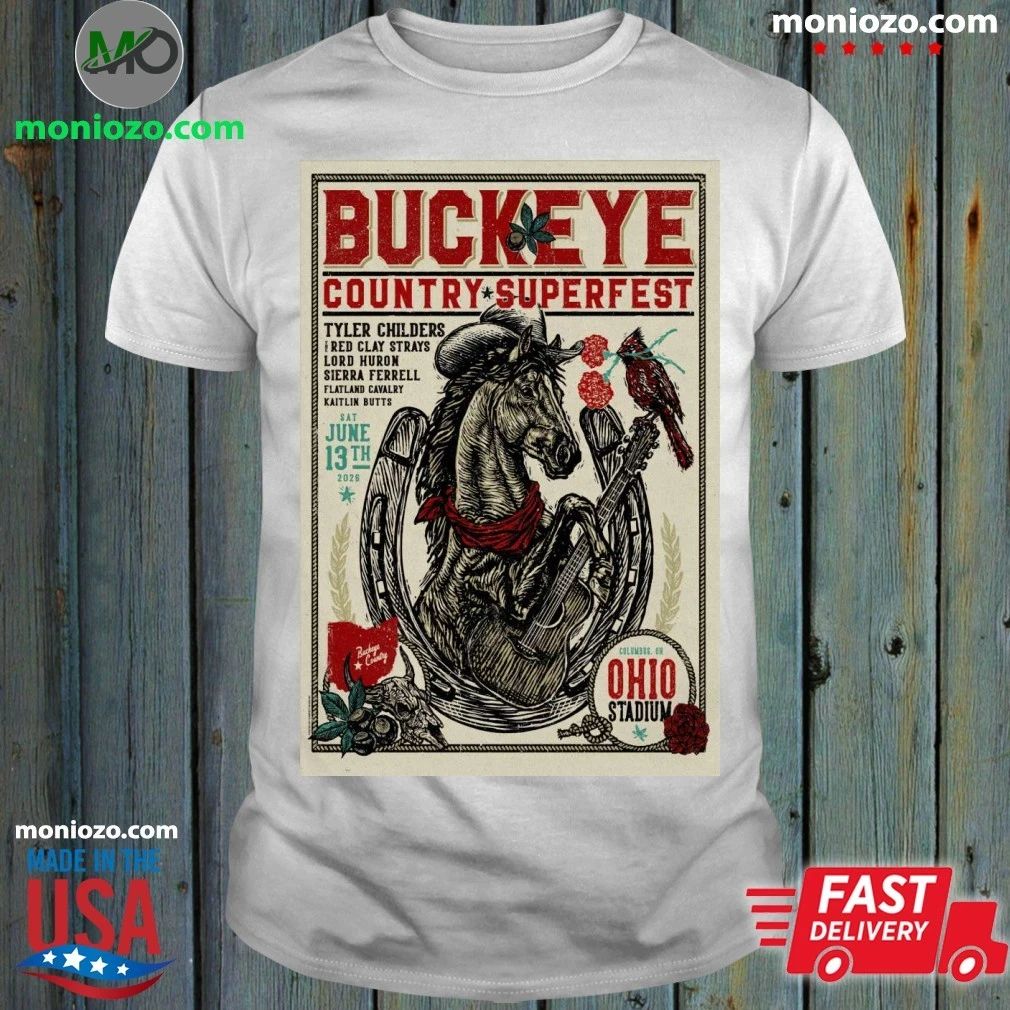 Original Buckeye Country Superfest Poster June 13 2026 Shirt