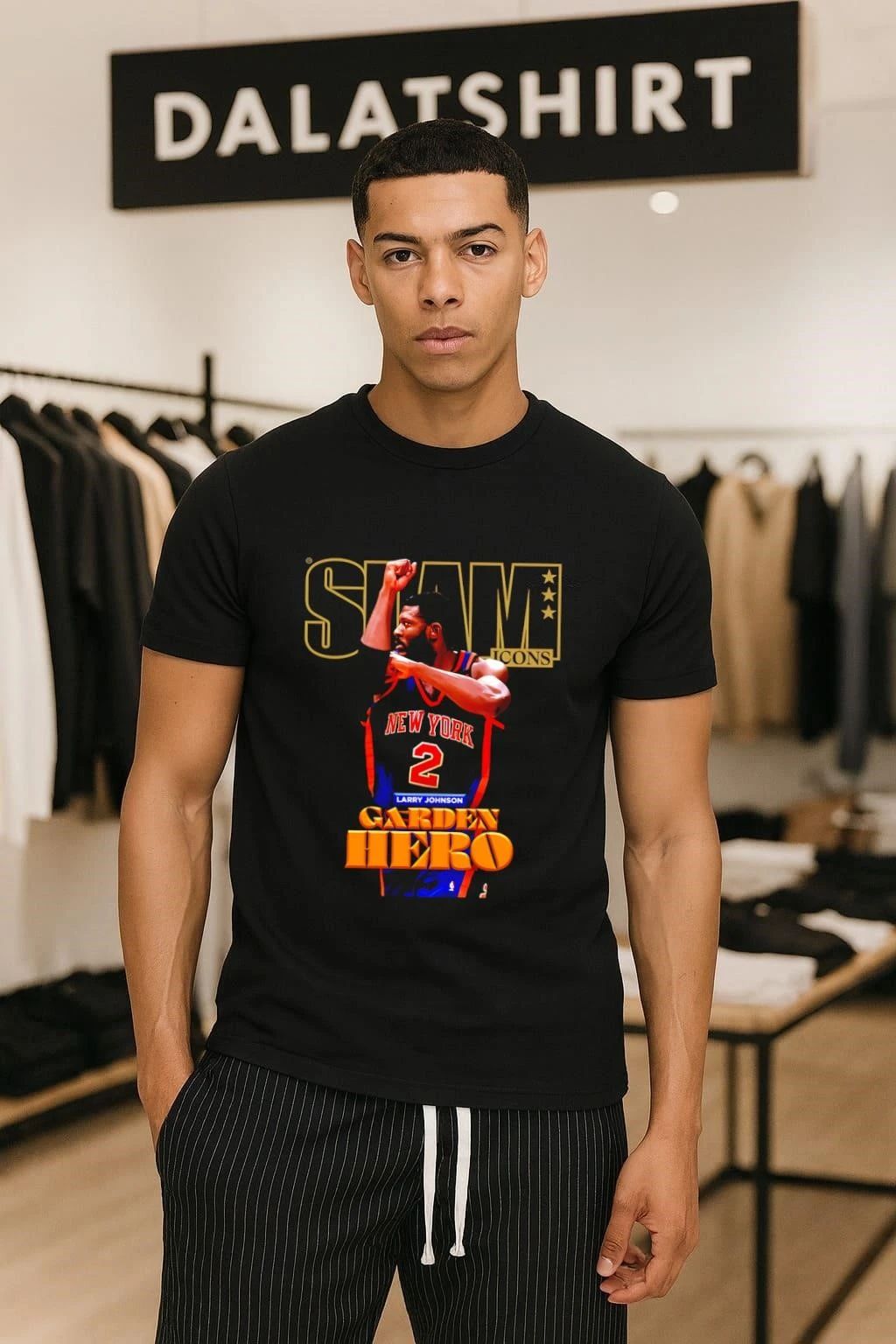 SLAM ICONS Larry Johnson Garden Hero New York 2 Basketball shirt