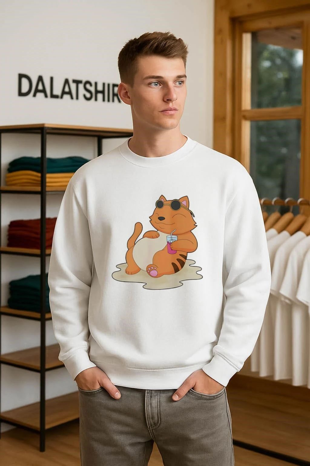 Cat Beach Beverage Summer cute shirt