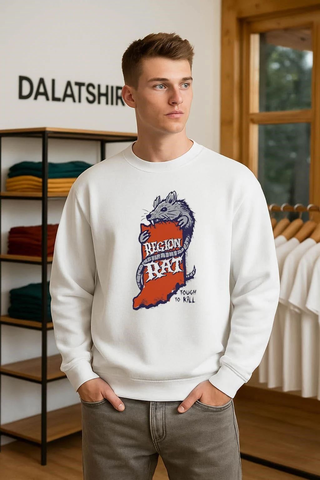 Region Rat Indiana State Map Tough To Kill shirt