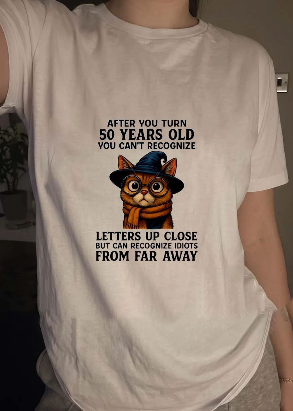 After You Turn 50 Years Old Cat Wearing Glasses shirt