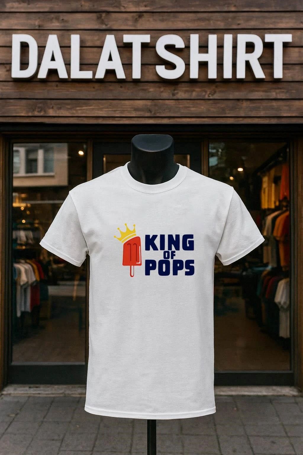 KING OF POPS cream shirt