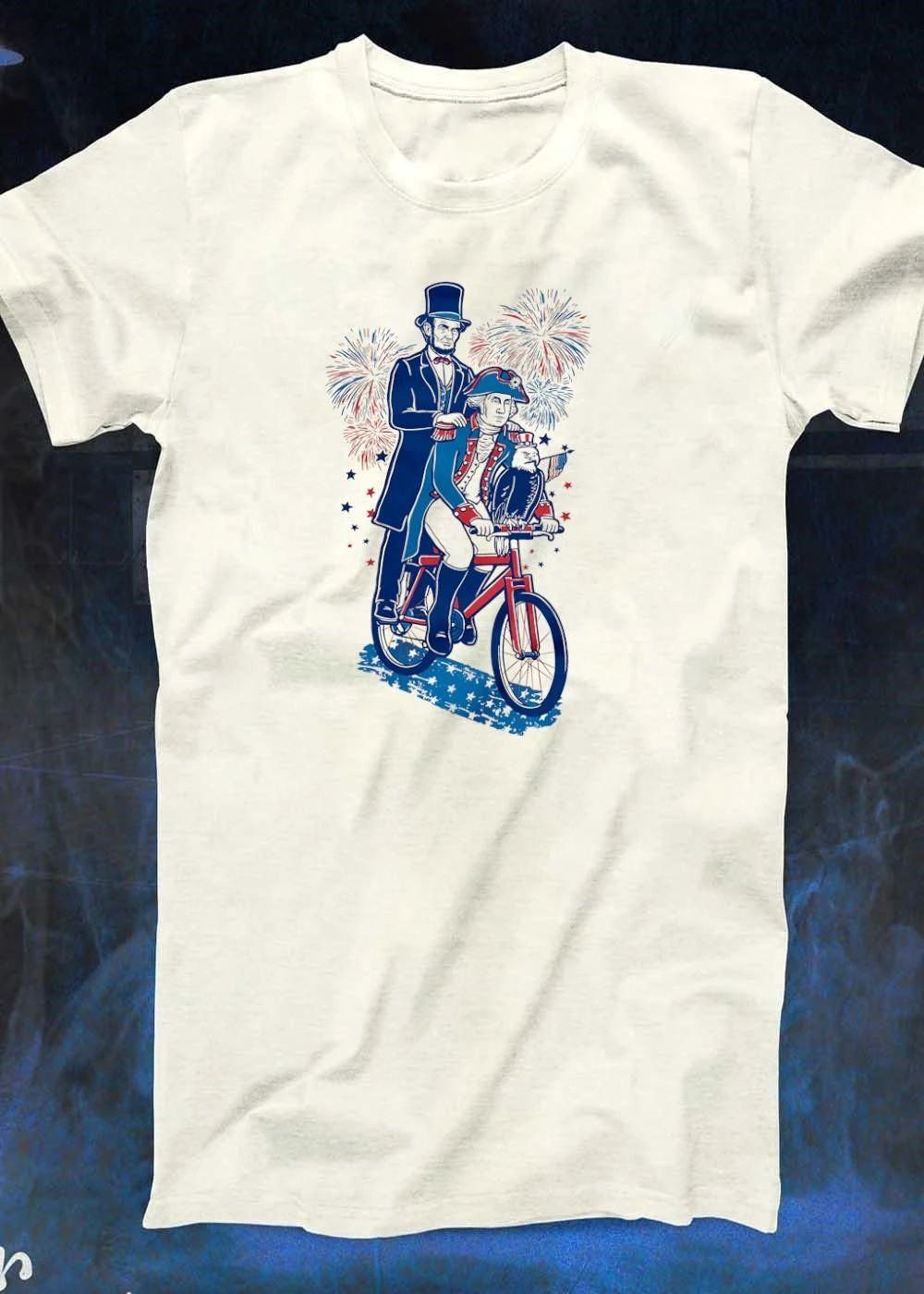 Abraham Lincoln George Washington Eagle Riding Bicycle shirt