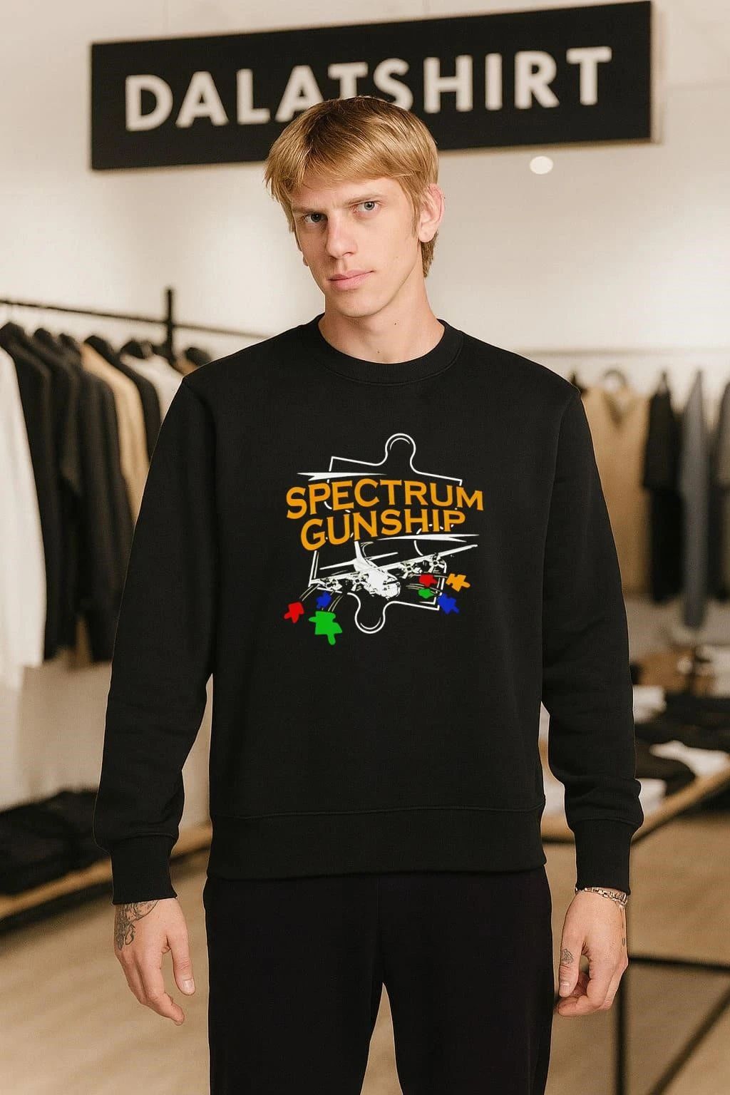 Spectrum Gunship AC-130 Plane Puzzle Piece Military shirt