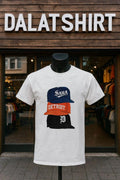 Sana Detroit D Old English Font Stacked Baseball Hats shirt