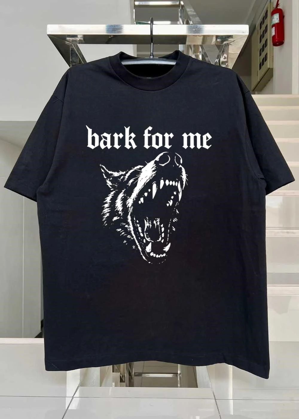Bark For Me Snarling Wolf Head T-Shirt