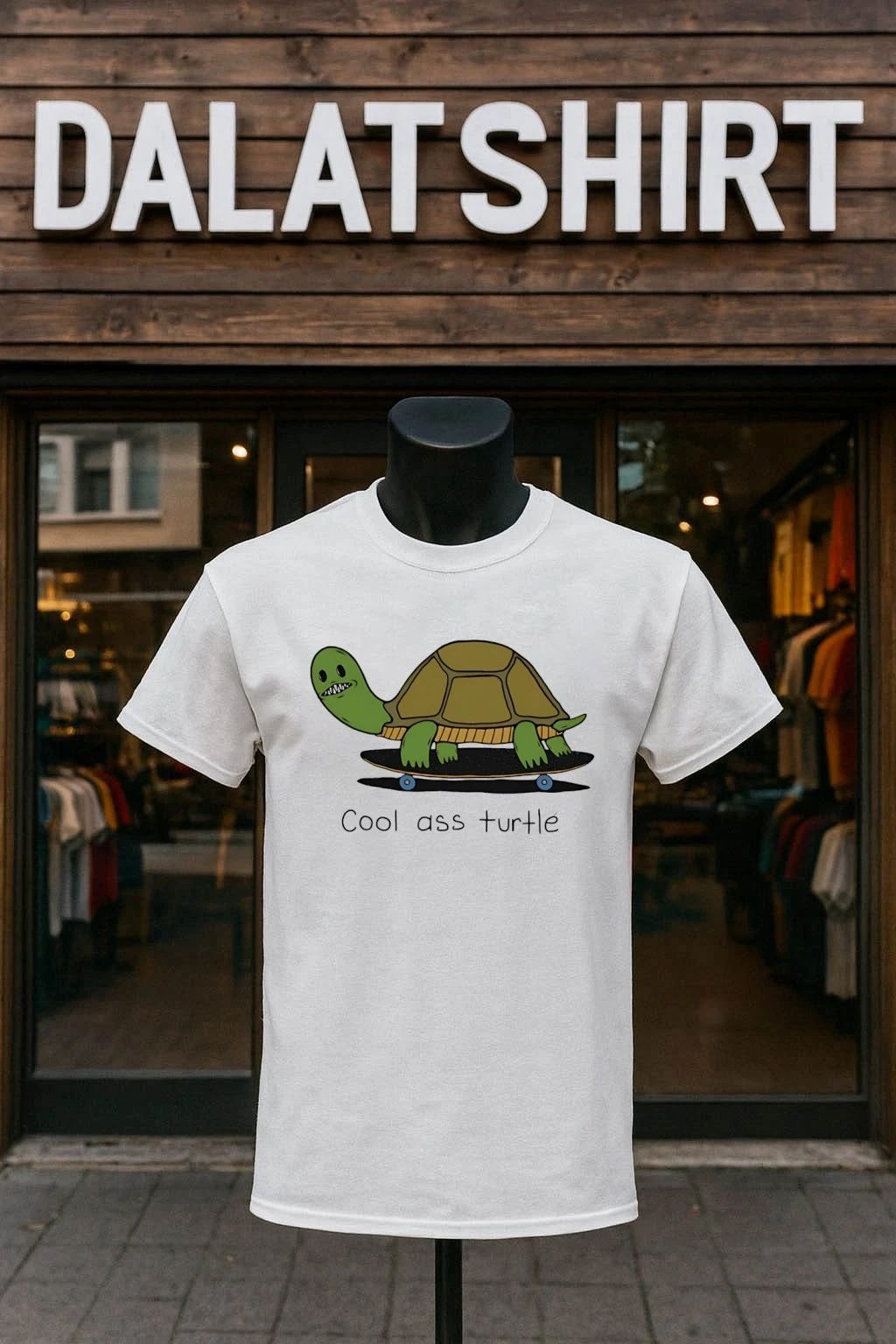 Cool Ass Turtle On Skateboard shirt