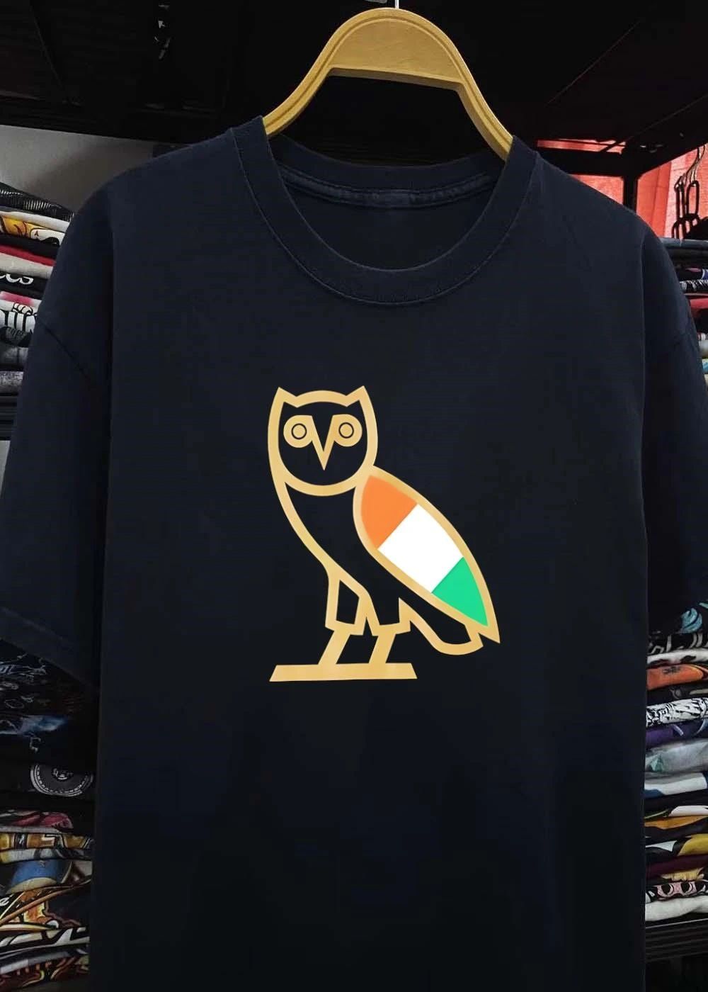OVO Owl Gold Outline Irish Flag shirt