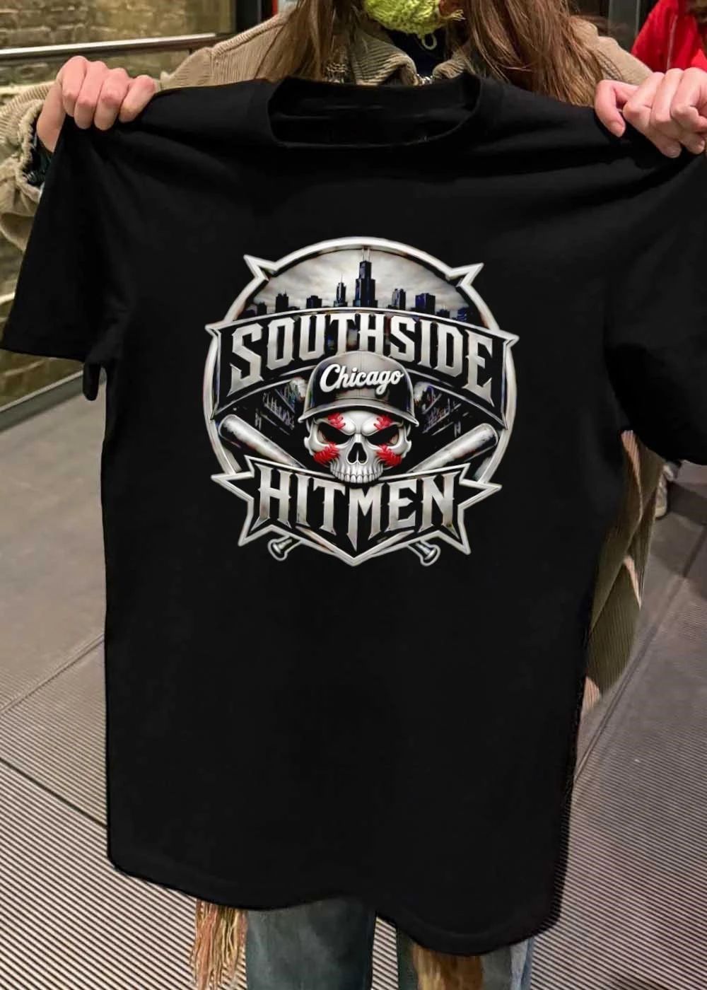 Southside Chicago Hitmen Skull Baseball Bats City Skyline shirt