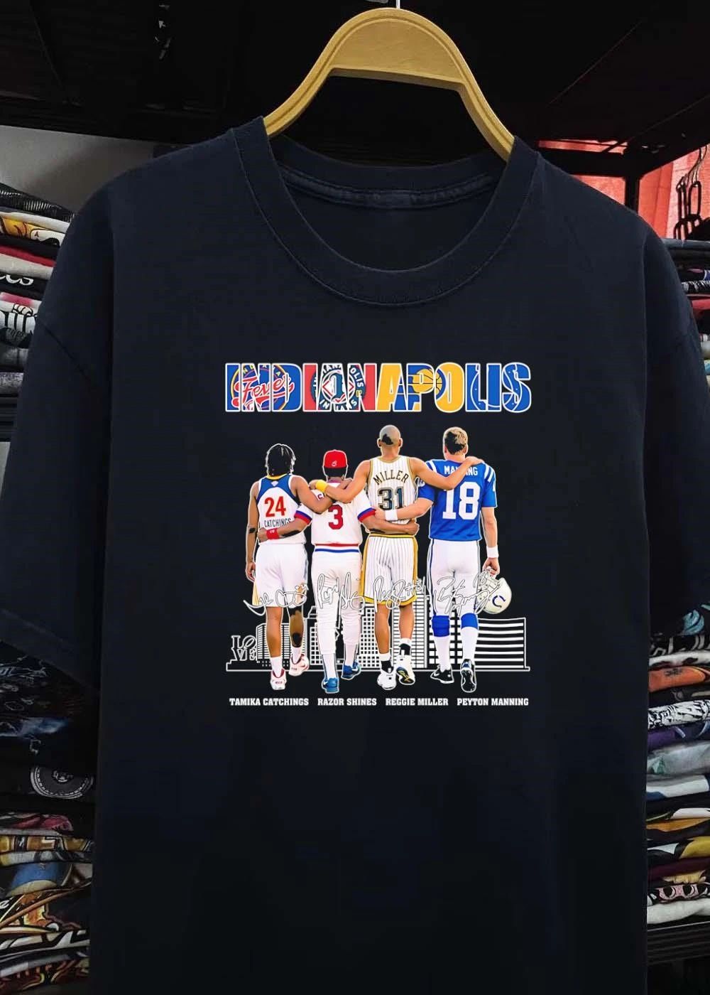 Indianapolis Sports Legends Team Logos T-Shirt