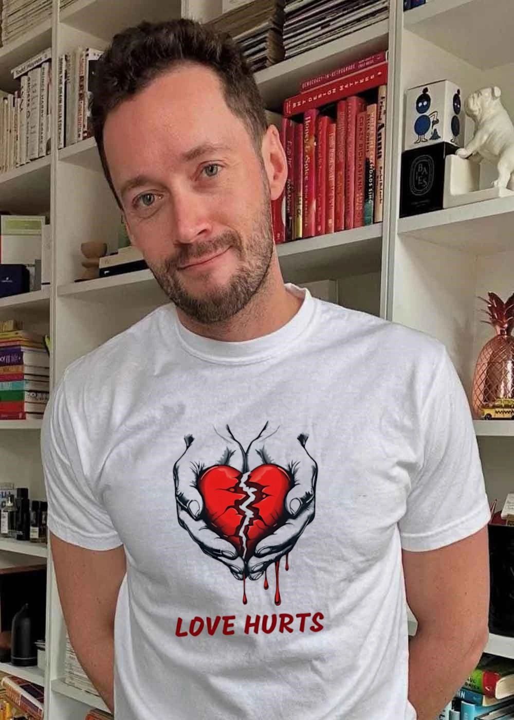 Love Hurts Bleeding Broken Heart shirt