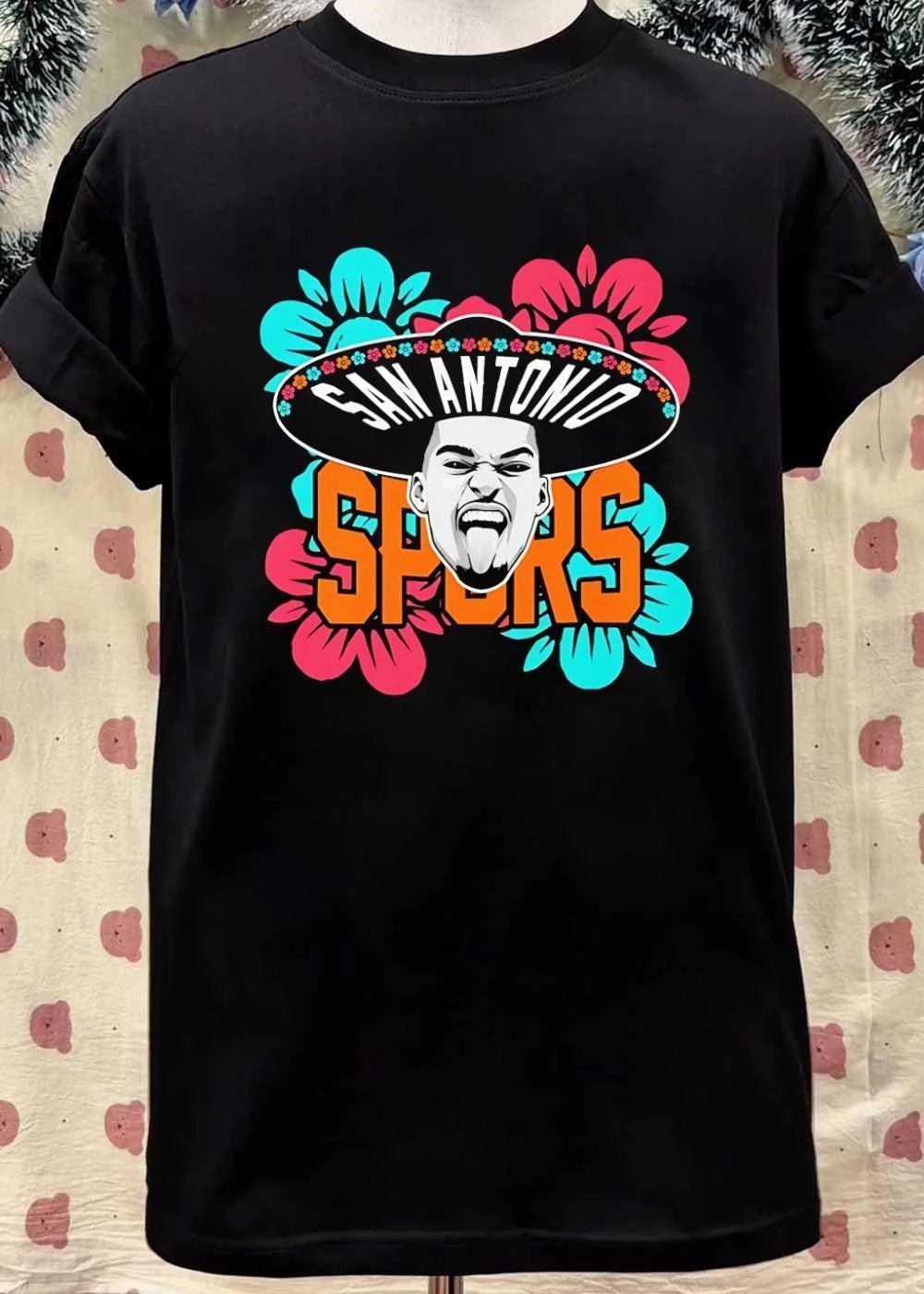 San Antonio Spurs Victor Wembanyama Sombrero Flower shirt