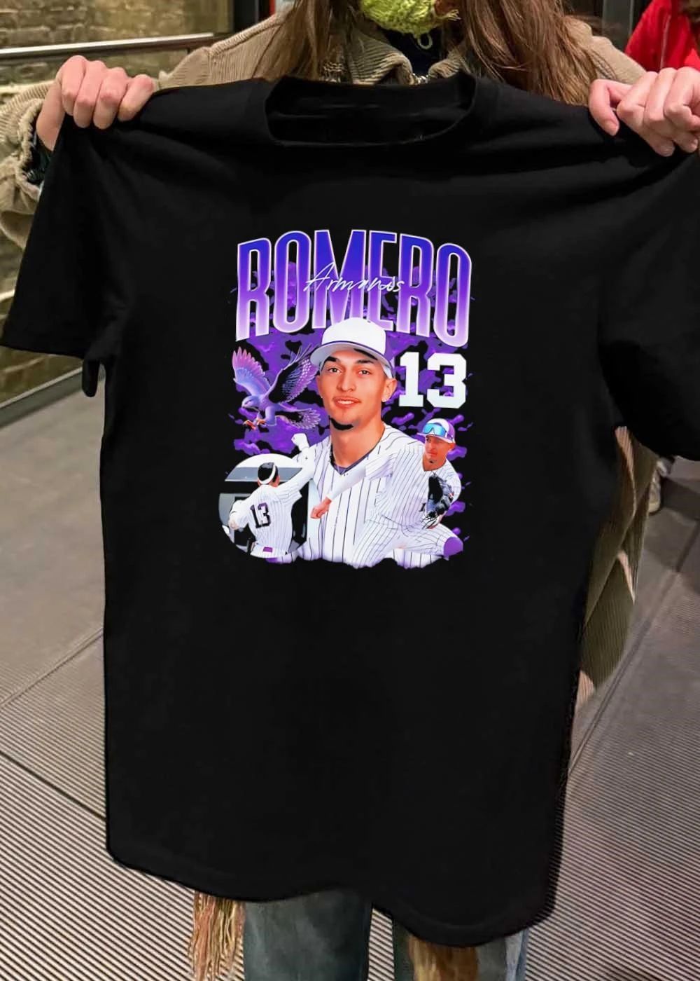 Romero Armanos 13 Baseball Player Eagle T-Shirt