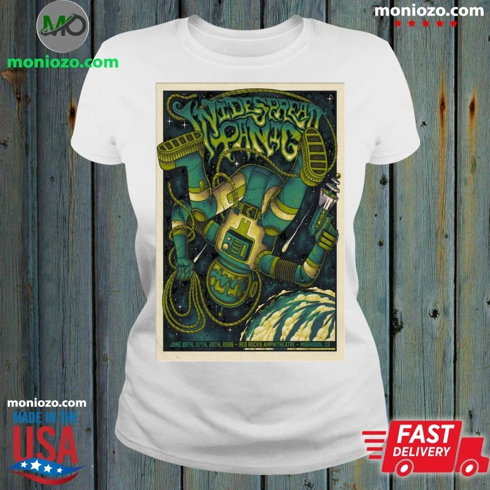 Original Widespread Panic Shows At Red Rocks Amphitheatre On June 26-28 2026 Poster T-Shirt