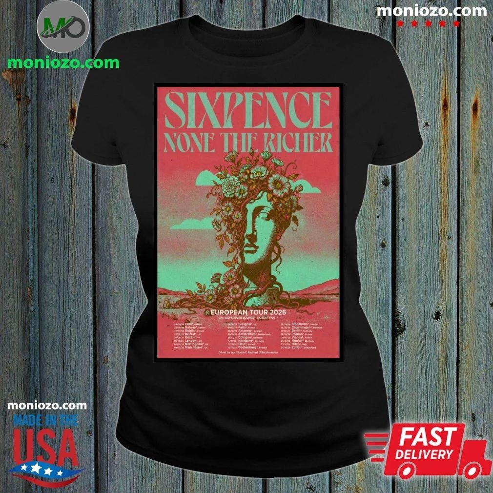 Poster Sixpence None The Richer Tour European 2026 Shirt