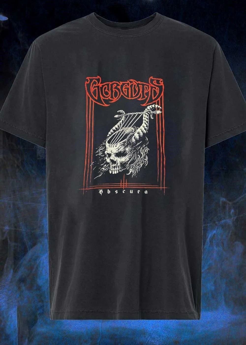 Gorguts Obscura Album Skull Lyre T-Shirt